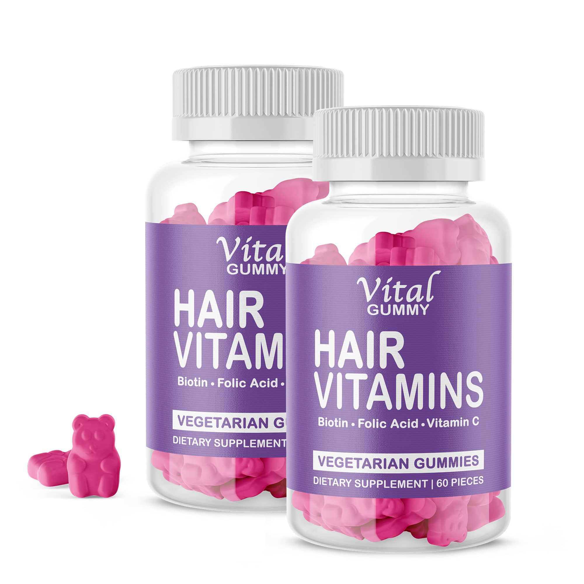 vital gummy hair vitamins gummies 2 months
