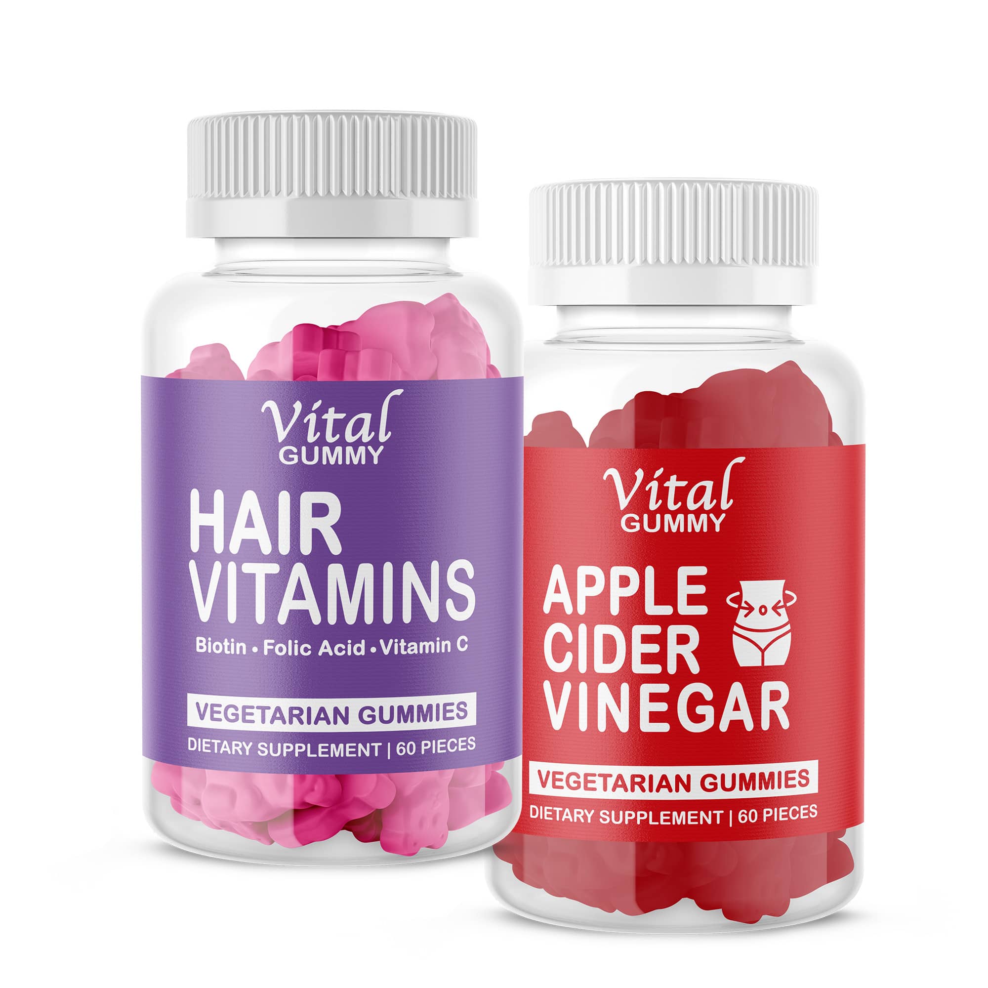 Витамини за коса + Ябълков Оцет Гъми